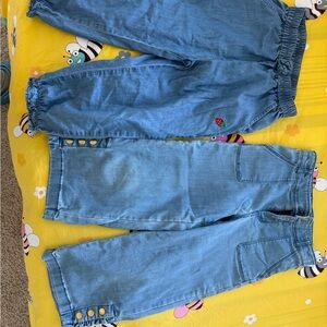 Janie and Jack Light Blue Kids Jeans with Button Detail
